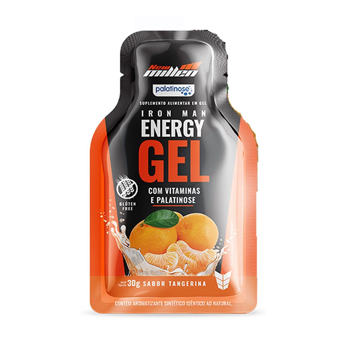 Iron Man Instant Energy Gel - 1 Unidade 30g Tangerina - New Millen*** Data Venc. 23/11/2025