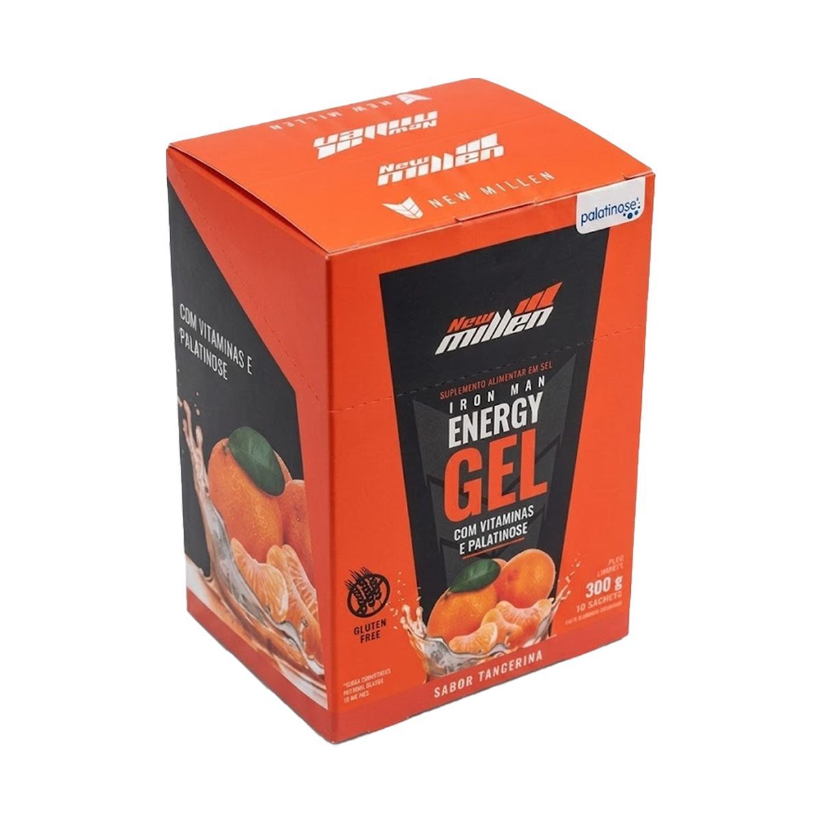 Iron Man Instant Energy Gel - 10 Unidades 30g Tangerina - New Millen