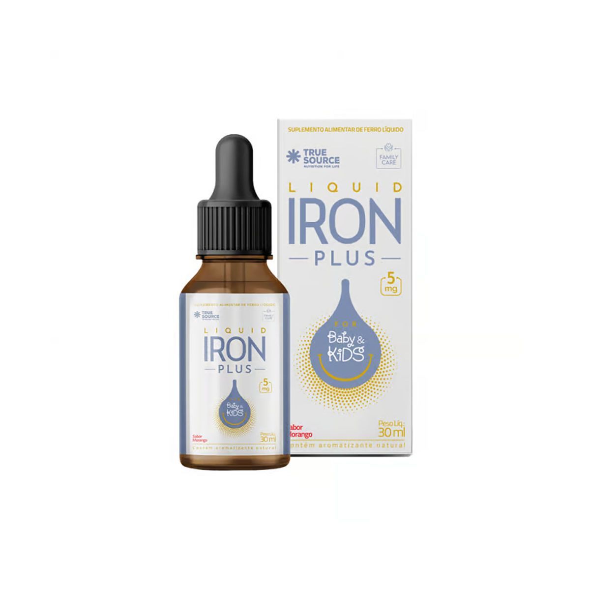 Iron Plus Liquid - 30ml Morango - True Source