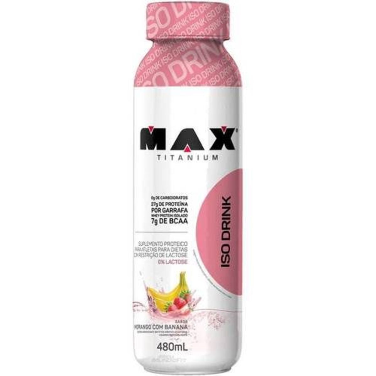 Iso Drink - 480ml Morango Com Banana - Max Titanium