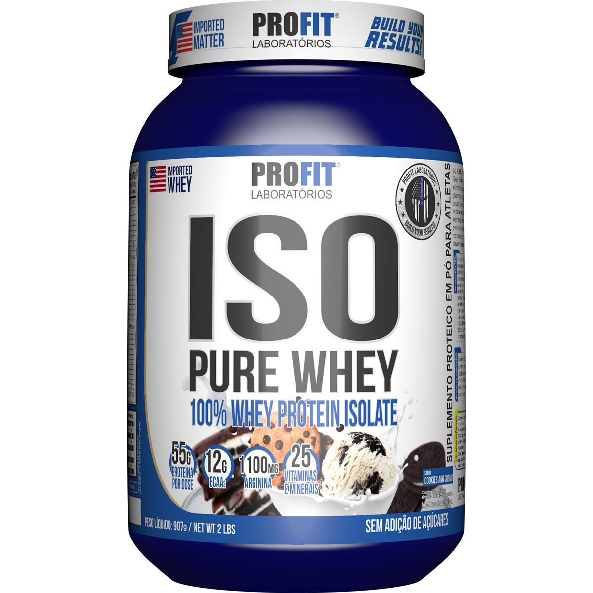 Iso Pure Whey - 907g Cookies and Cream - ProFit*** Data Venc. 01/03/2025