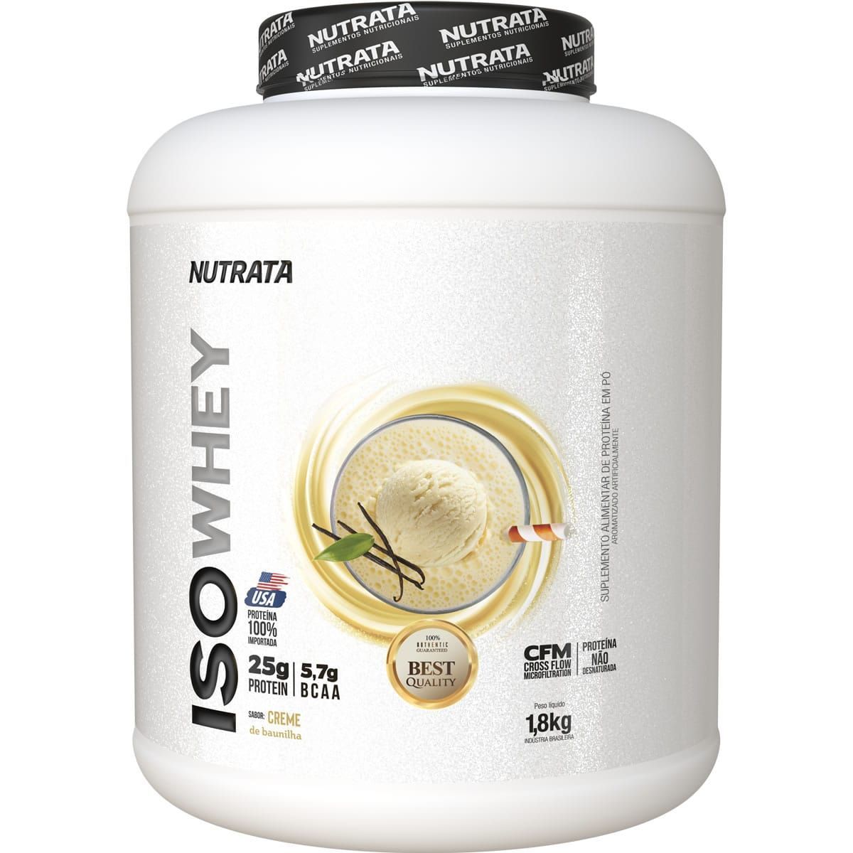 Iso Whey - 1800g Baunilha - Nutrata*** Data Venc. 28/02/2024