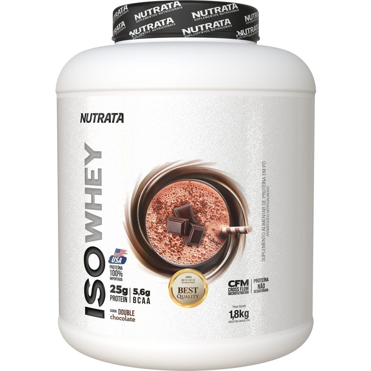 Iso Whey - 1800g Double Chocolate - Nutrata*** Data Venc. 30/06/2025