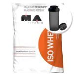 Iso Whey - 1800g Refil Chocolate + Coqueteleira 600ml Preta - Max Titanium