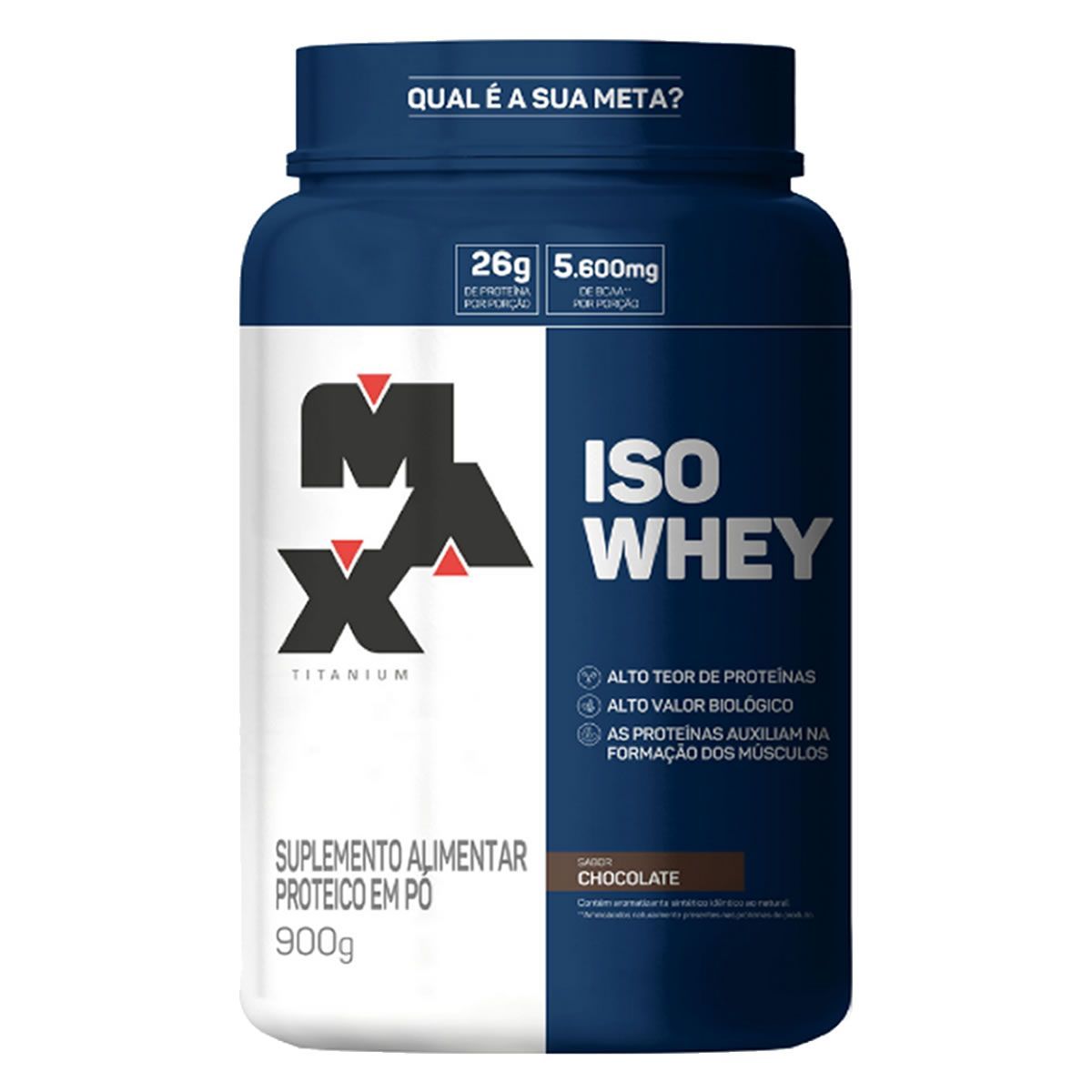 Iso Whey - 900g Chocolate - Max Titanium*** Data Venc. 25/11/2025