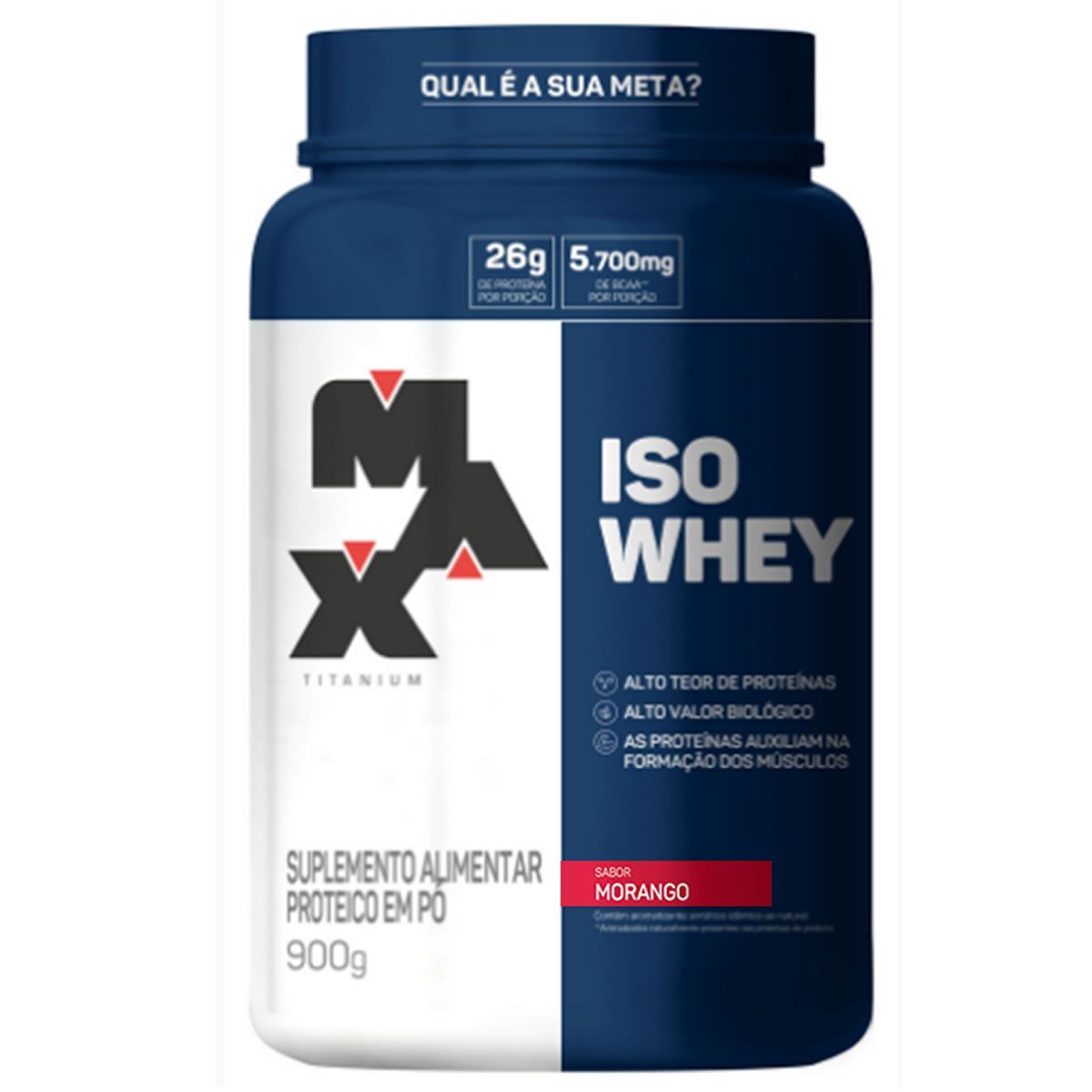 Iso Whey - 900g Morango - Max Titanium