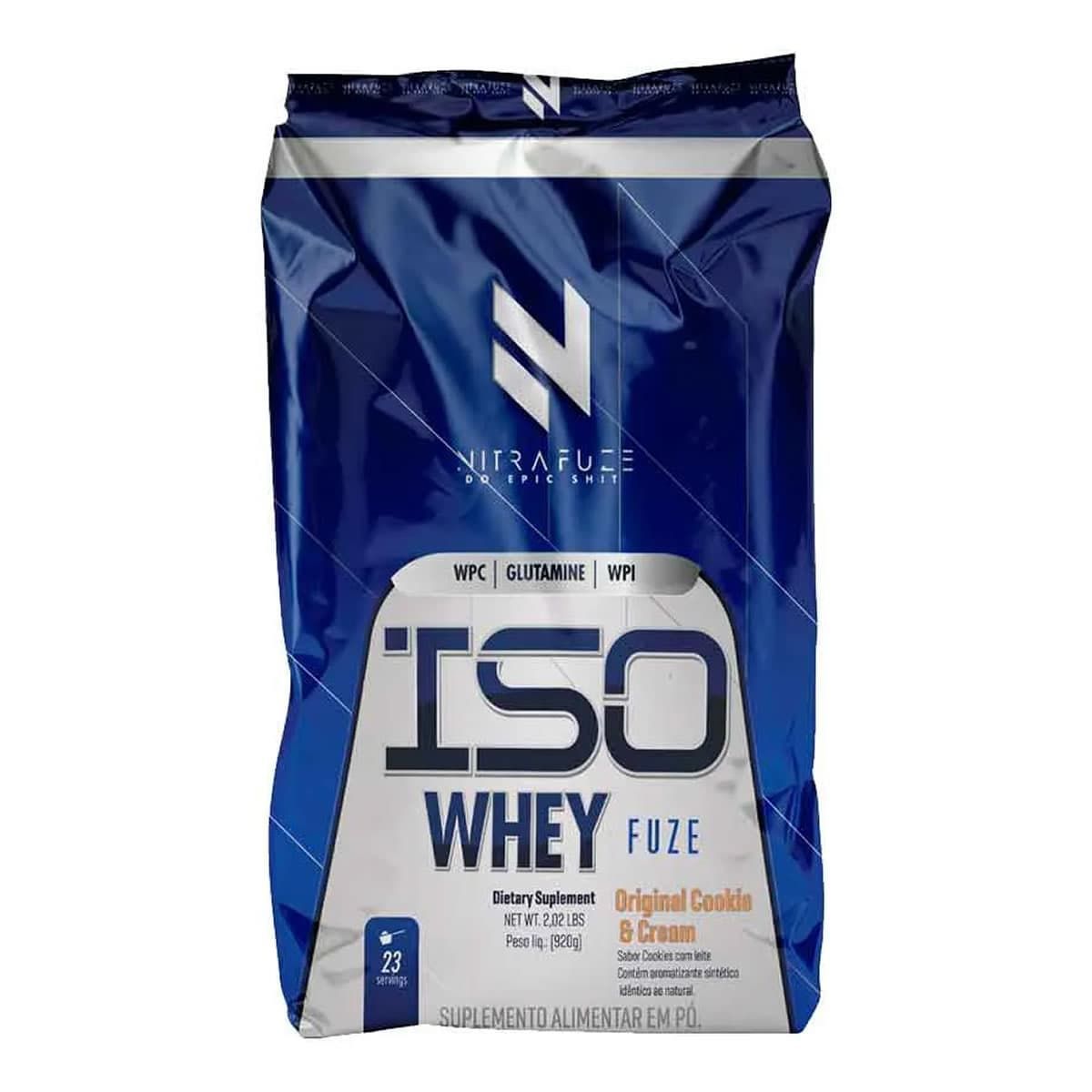 Iso Whey Fuze - 920g Refil Original Cookies e Cream - NitraFuze*** Data Venc. 30/05/2024