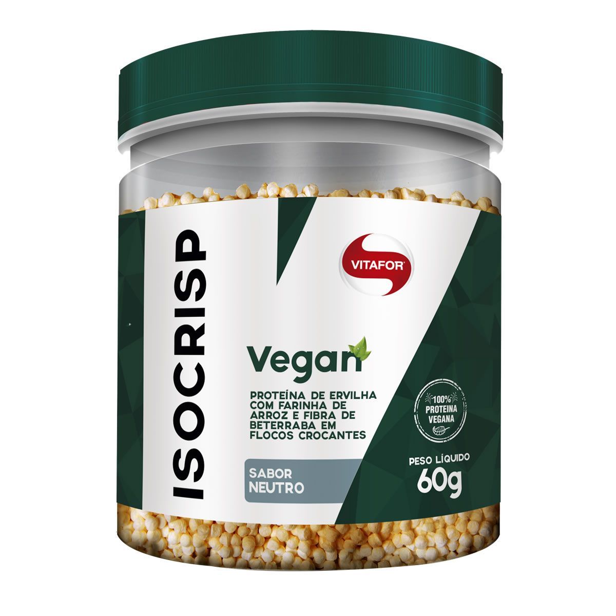 Isocrisp Vegan Neutro Vitafor - Amostra 60g  - **Data Vencimento 30/04/2021