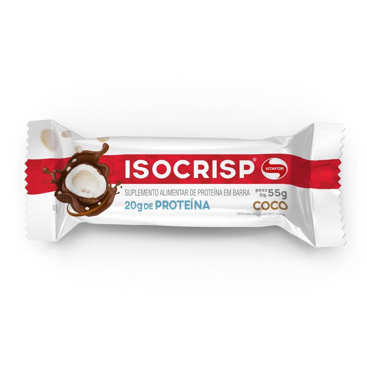 Isocrisp Whey Bar - 1 unidade 55g Coco - Vitafor*** Data Venc. 10/02/2021