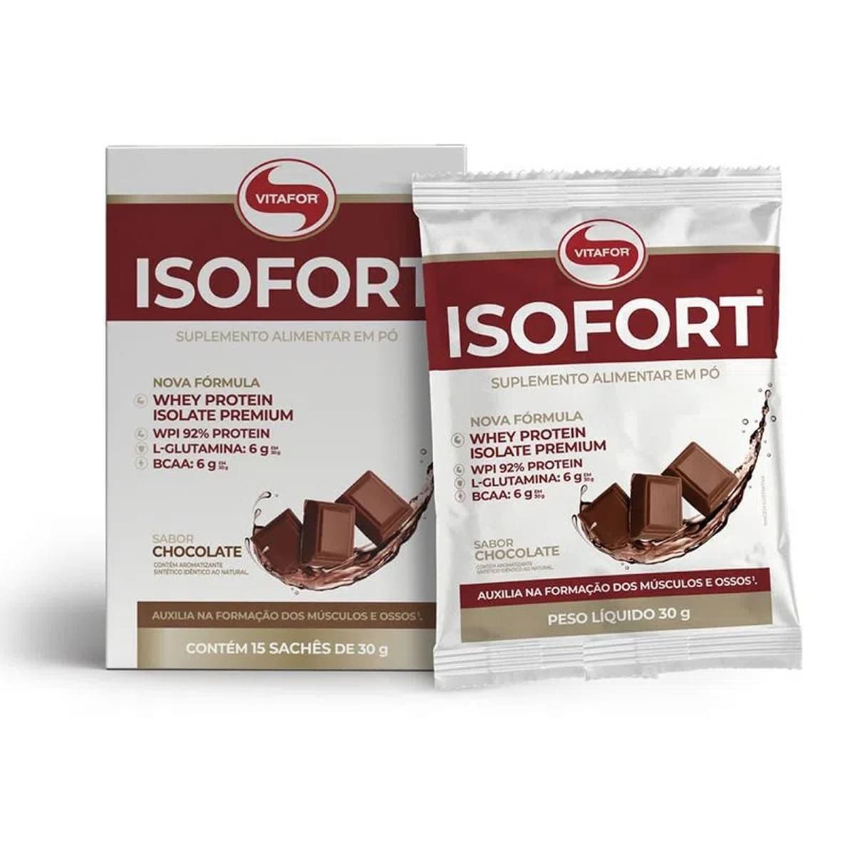 Isofort - 15 Sach�s 30g Chocolate - Vitafor