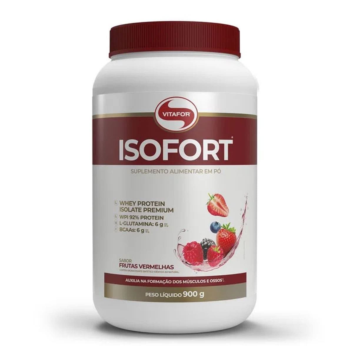 Isofort - 900g Frutas Vermelhas - Vitafor*** Data Venc. 30/08/2025