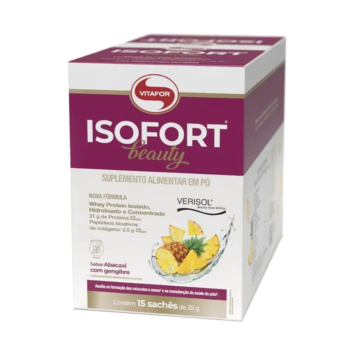 Isofort Beauty - 15 Sach�s 25g Abacaxi Com Gengibre - Vitafor