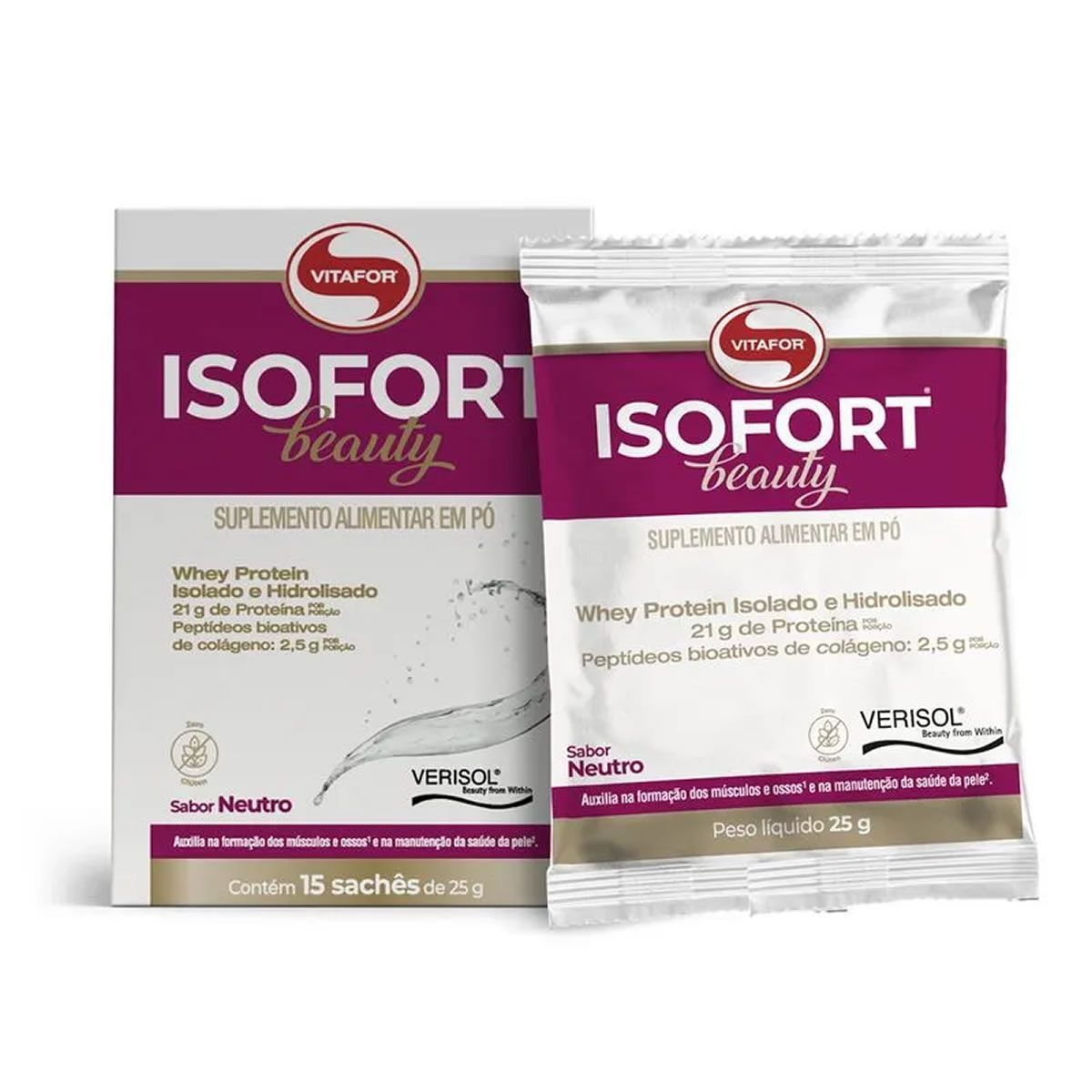 Isofort Beauty - 15 Sach�s 25g Neutro - Vitafor