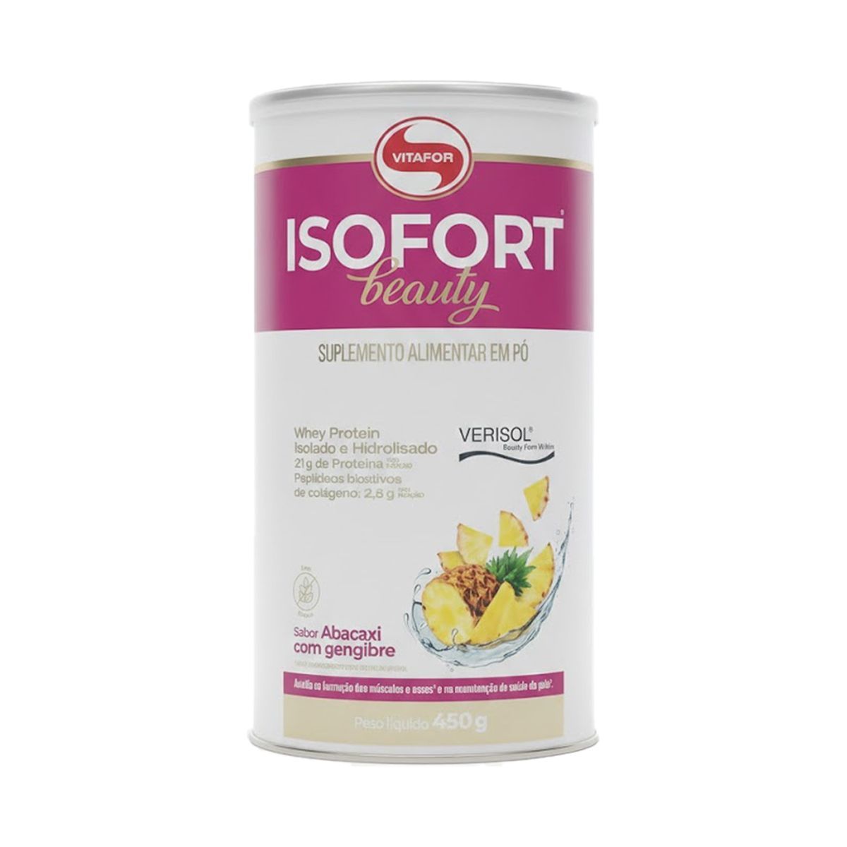 Isofort Beauty - 450g Abacaxi Com Gengibre - Vitafor