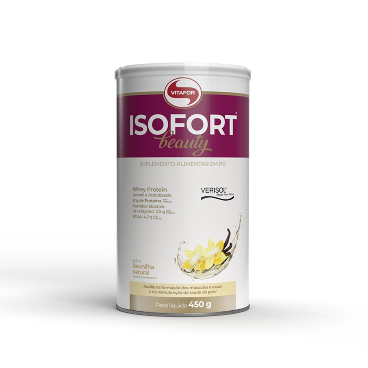 Isofort Beauty - 450g Baunilha - Vitafor