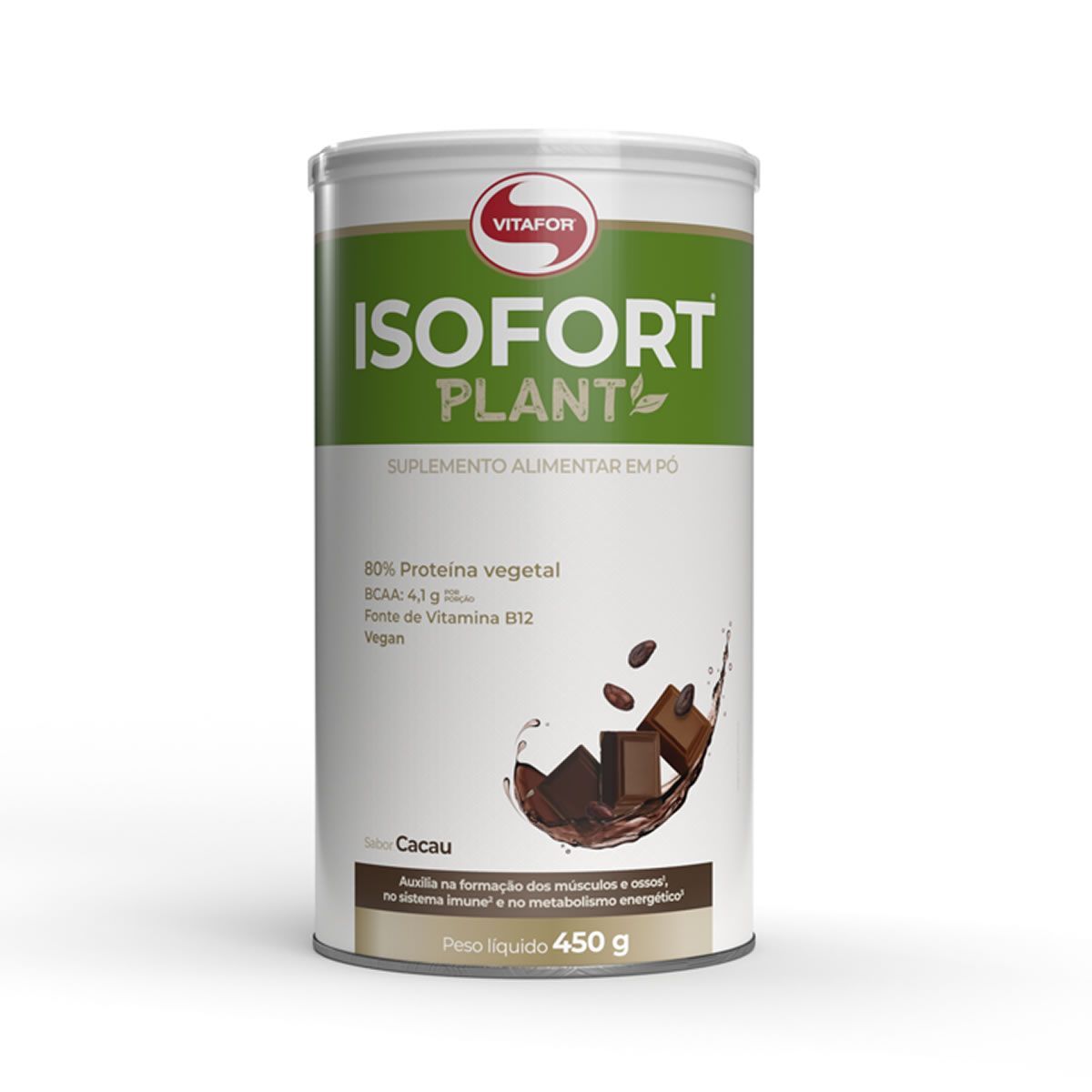 Isofort Plant - 450g Cacau - Vitafor*** Data Venc. 30/07/2025