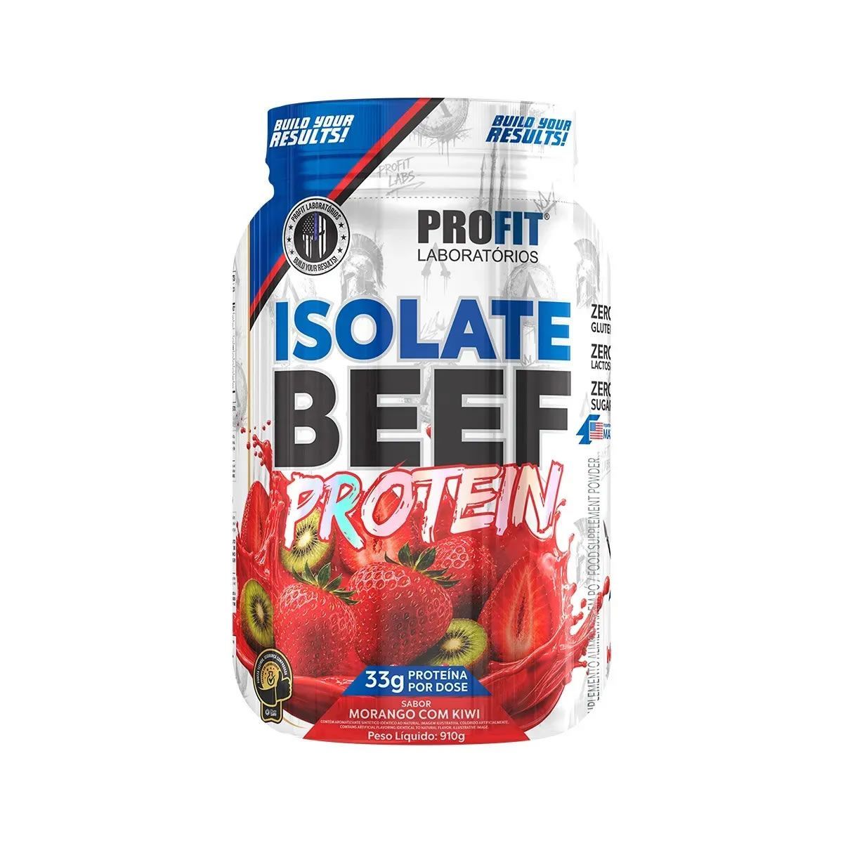 Isolate Beef Protein - 910g Morango Com Kiwi - ProFit