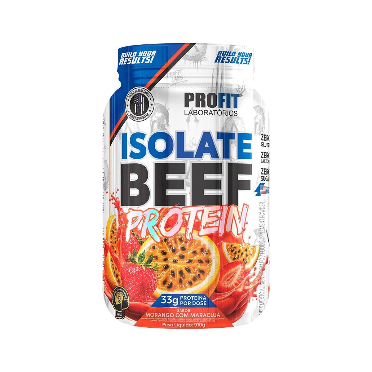 Isolate Beef Protein - 910g Morango Com Maracuj� - ProFit