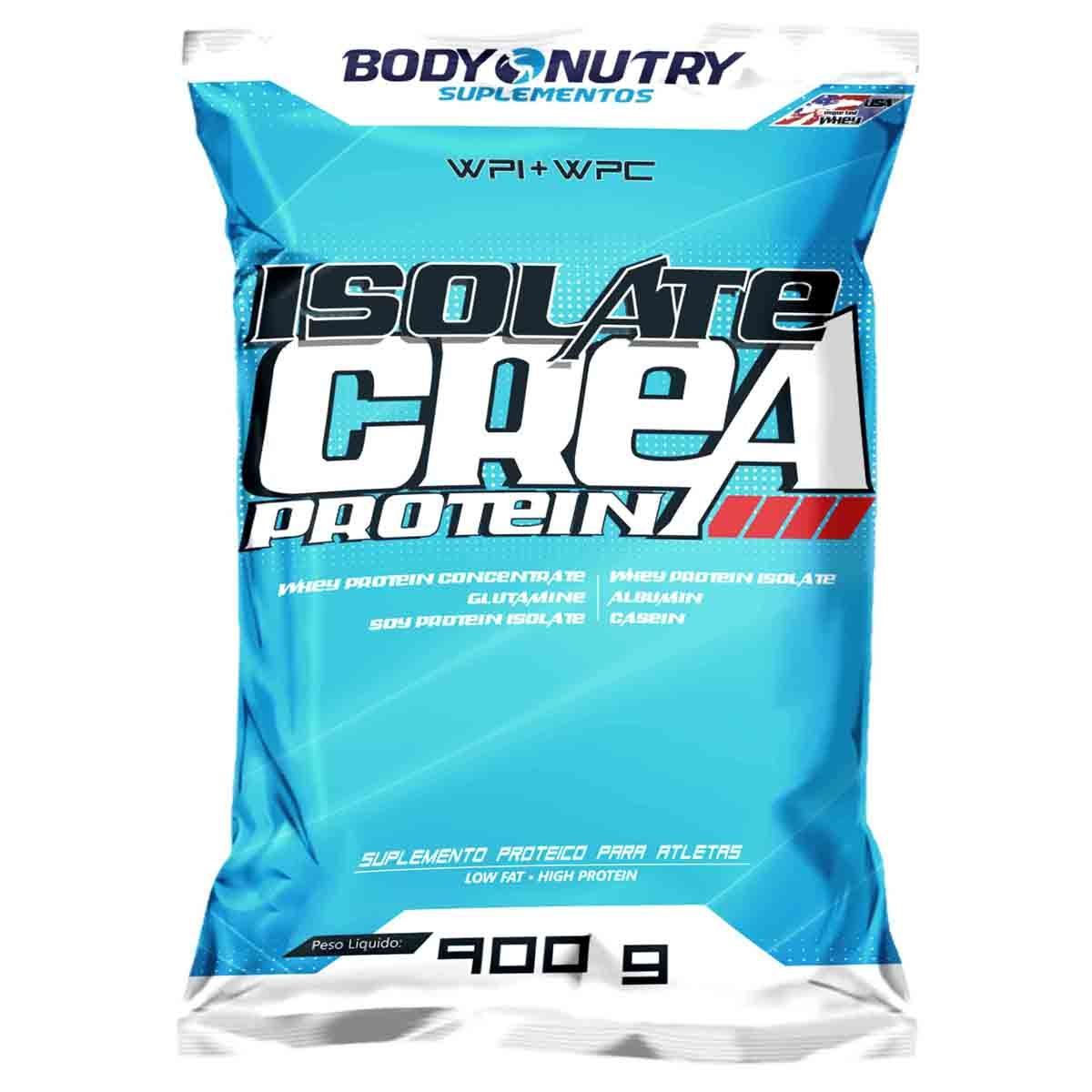 Isolate Crea Protein - 900g Refil Morango - Body Nutry*** Data Venc. 04/05/2025