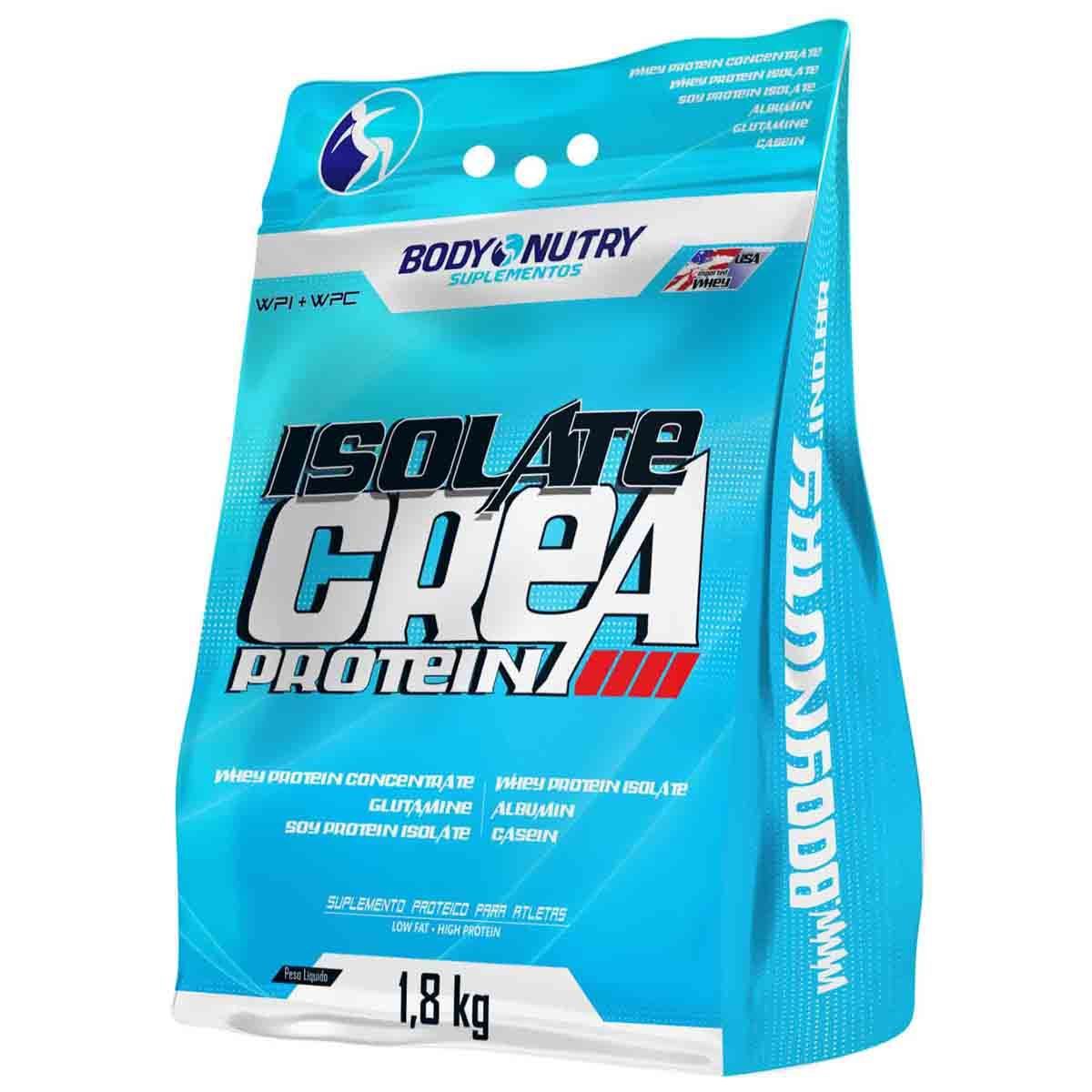 Isolate Crea Protein Refil - 1800g Morango com Banana - Body Nutry
