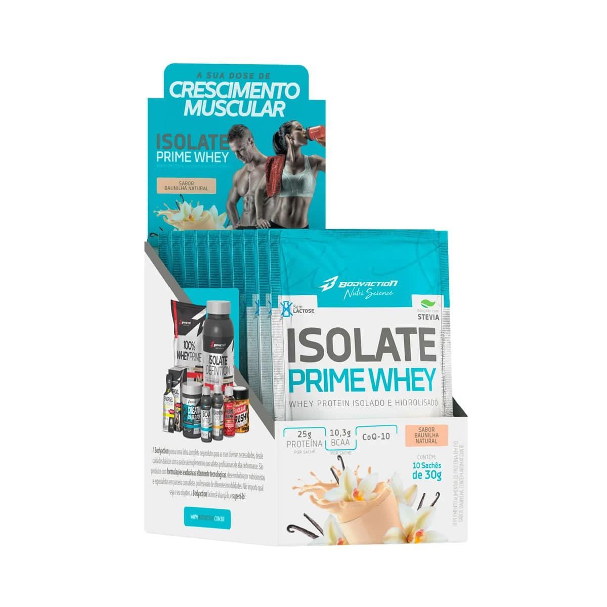 Isolate Prime Whey  - 10 Sach�s 30g Baunilha - BodyAction