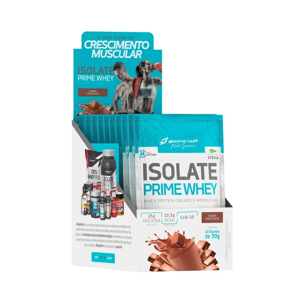 Isolate Prime Whey  - 10 Sach�s 30g Chocolate - BodyAction