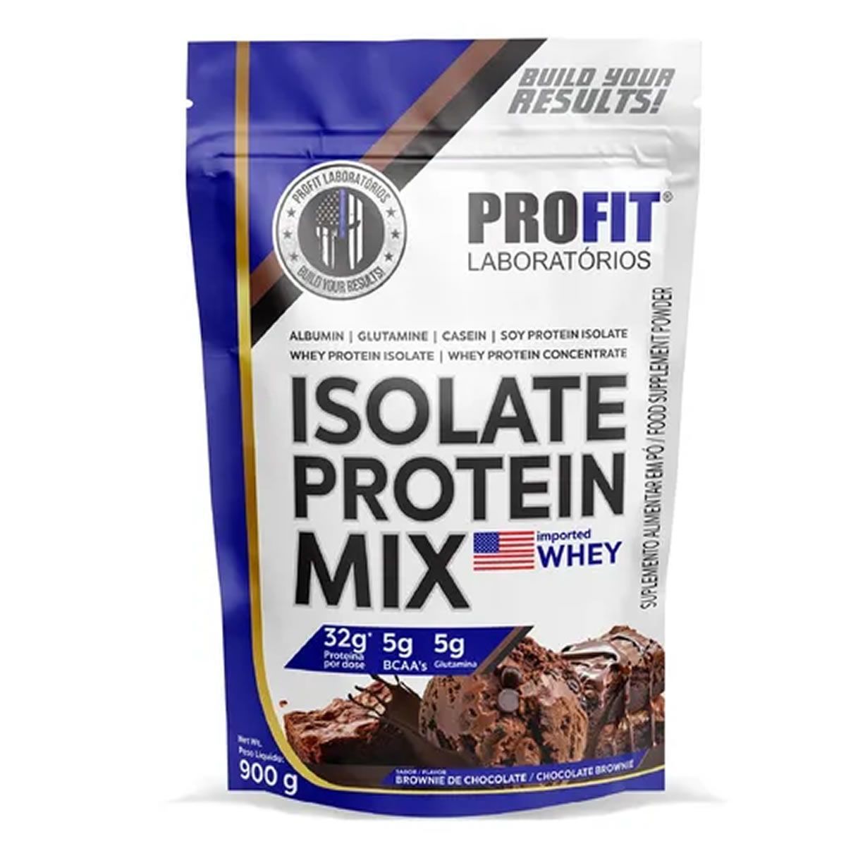 Isolate Protein Mix Refil - 900g Brownie de Chocolate - ProFit