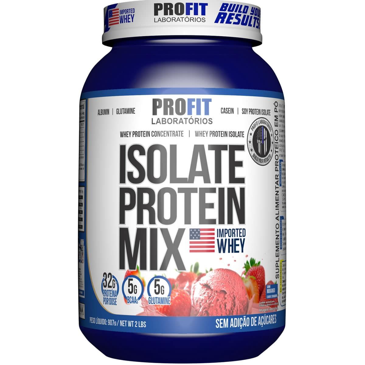 Isolate Protein Mix -  907g Morango - Profit*** Data Venc. 23/11/2022
