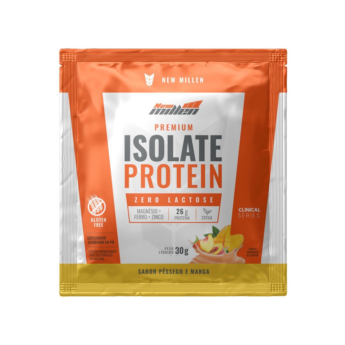 Isolate Protein Premium - 1 Sach� de 30g P�ssego e Manga - New Millen
