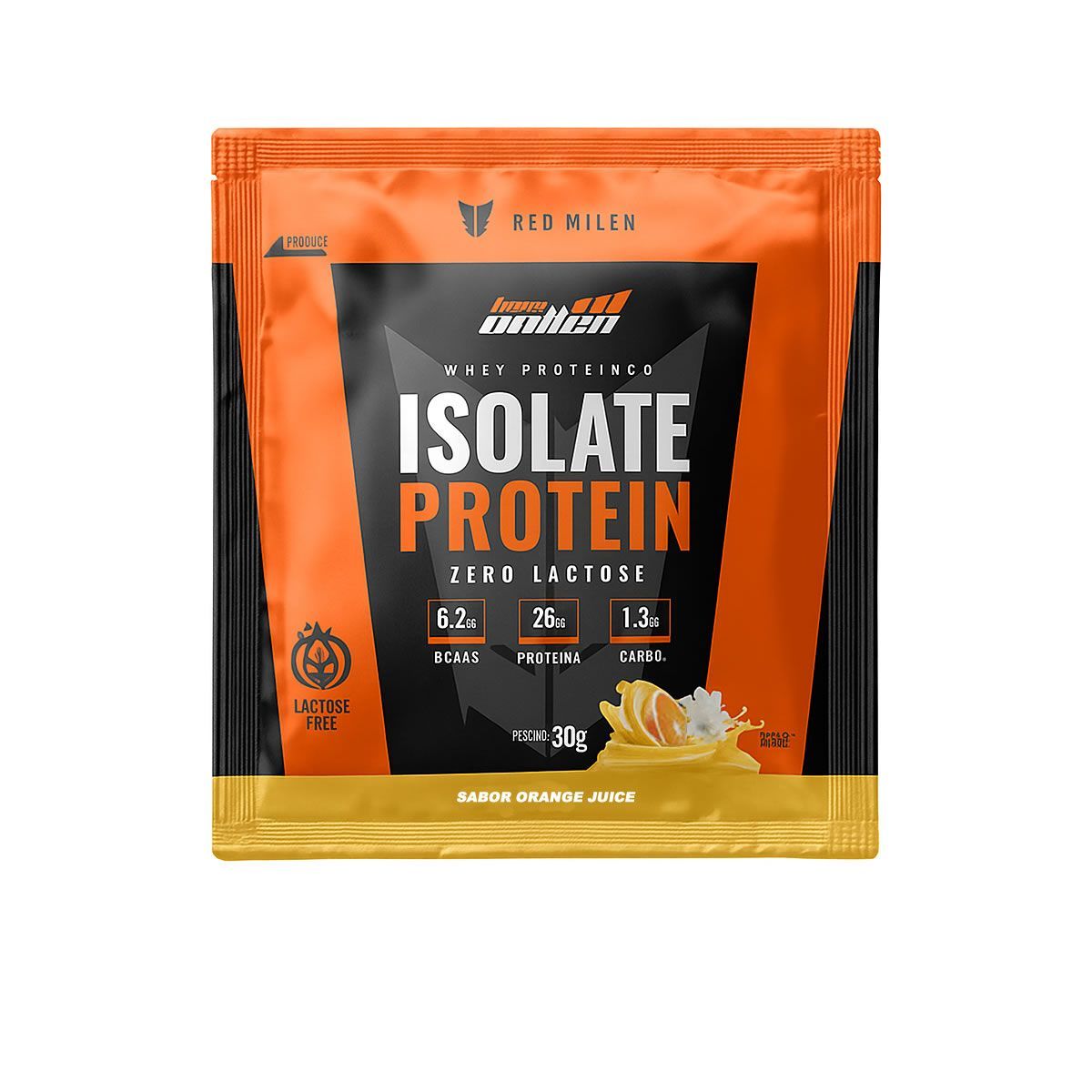 Isolate Protein Zero Lactose - 1 Sach� 30g Orange Juice - New Millen