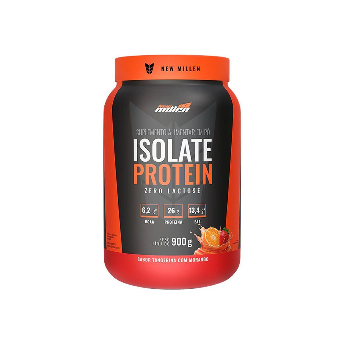 Isolate Protein Zero Lactose - 900g Tangerina com Morango - New Millen