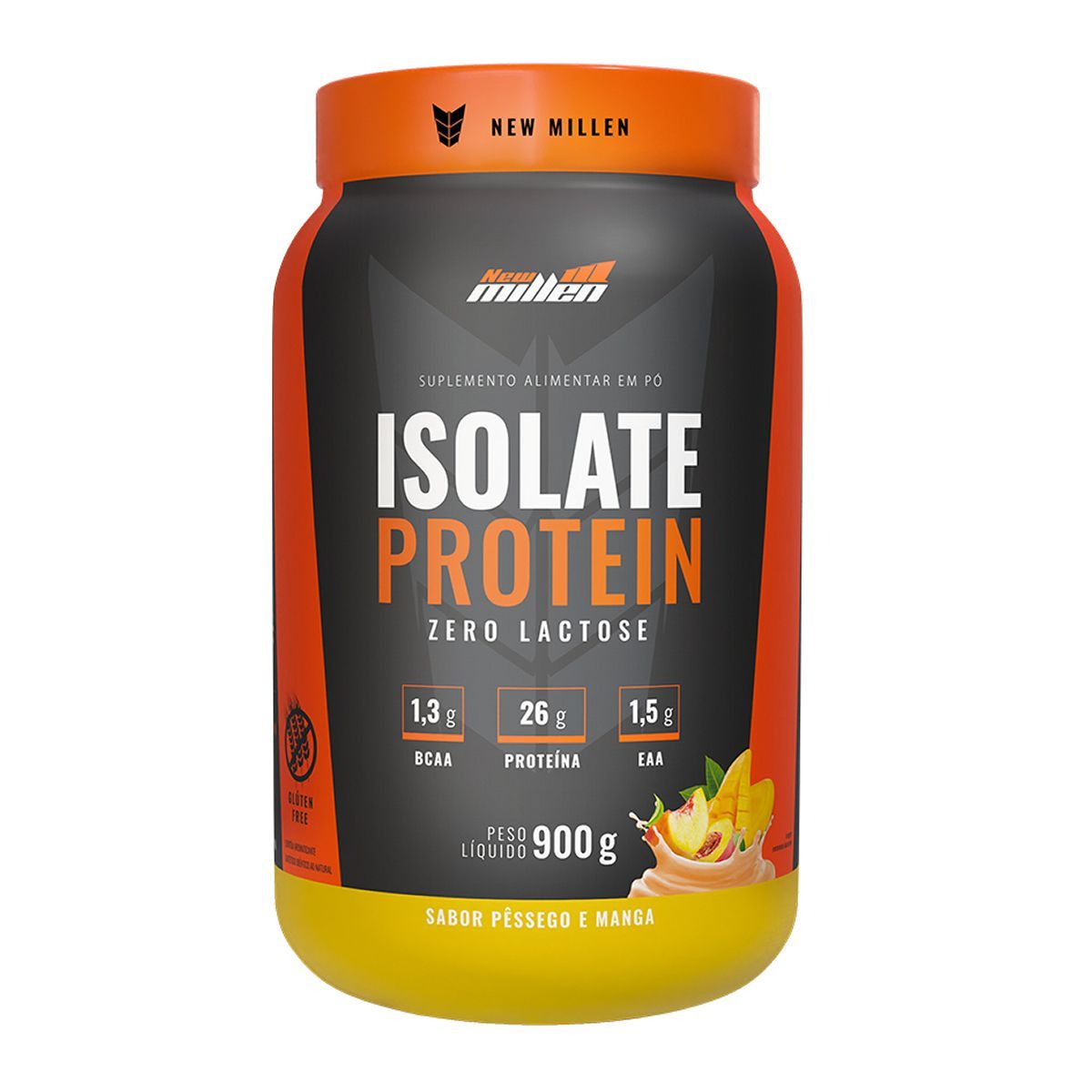 Isolate Protein Zero Lactose -  900g P�ssego e Manga - New Millen