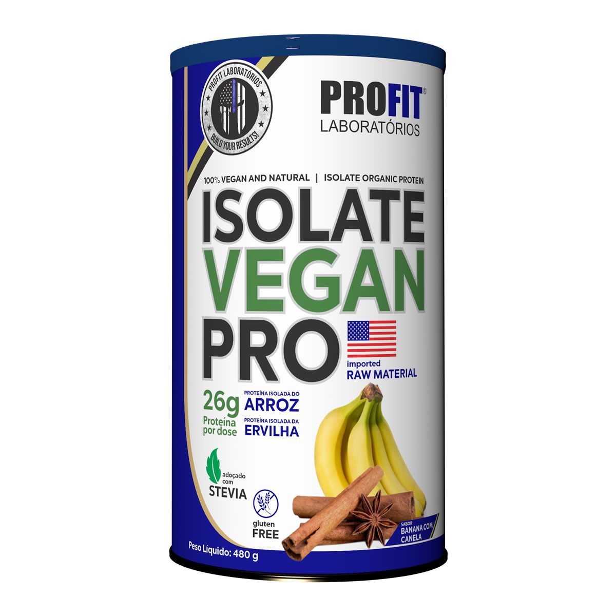 Isolate Vegan Pro - 480g Banana Com Canela - Profit