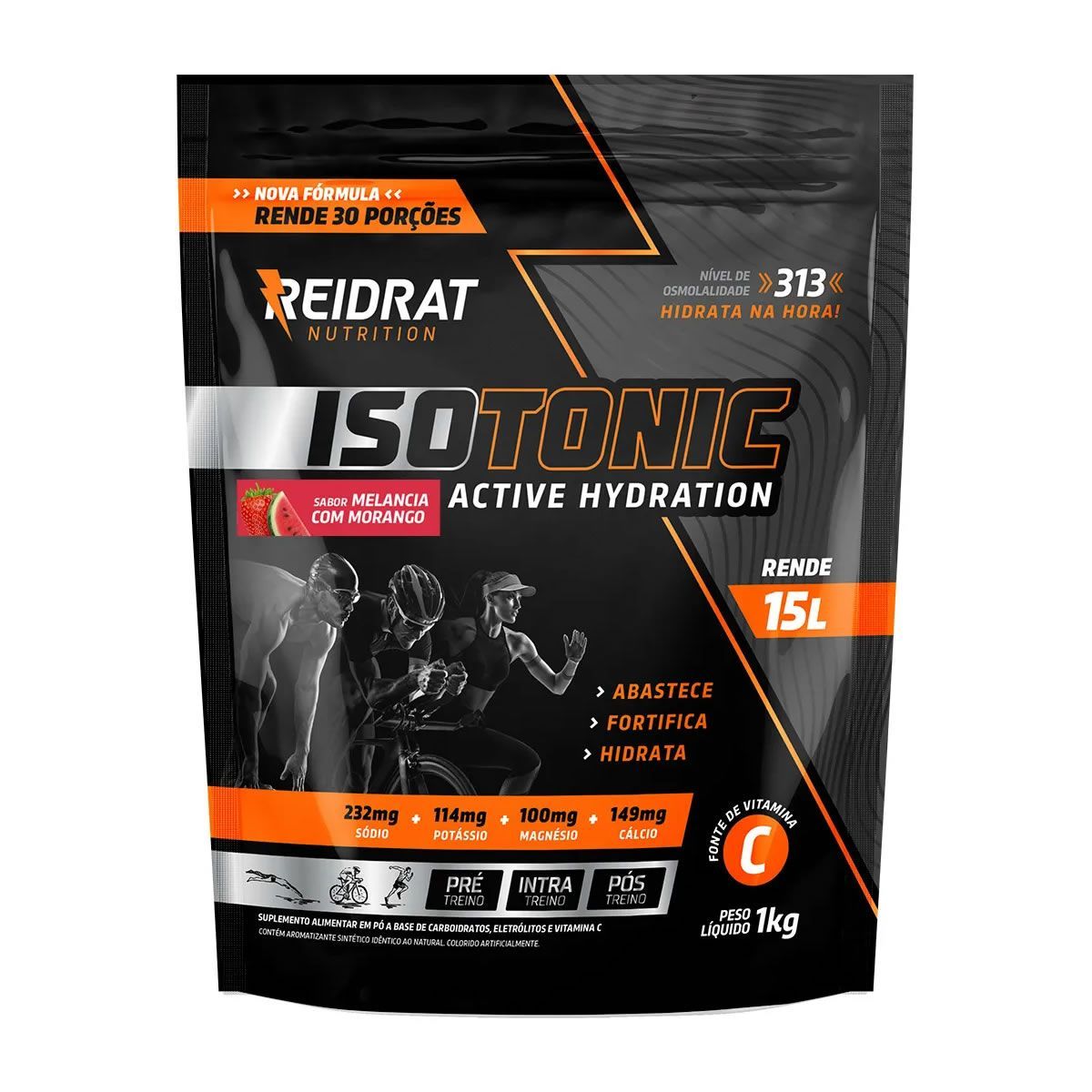 Isotonic Active Hydration - 1000g Melancia com Morango - Reidrat	