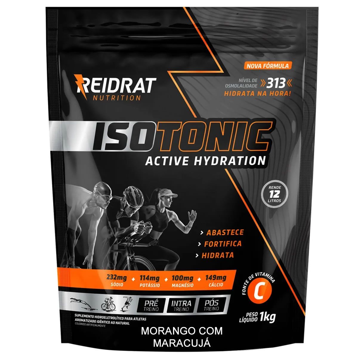 Isotonic Active Hydration - 1000g Refil Morango com Maracuj� - Reidrat