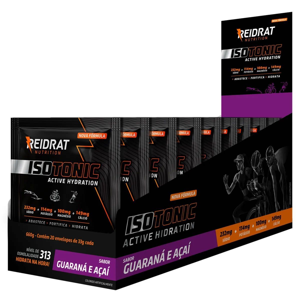 Isotonic Active Hydration - 20 Sach�s de 33g Guaran� com A�a� - Reidrat