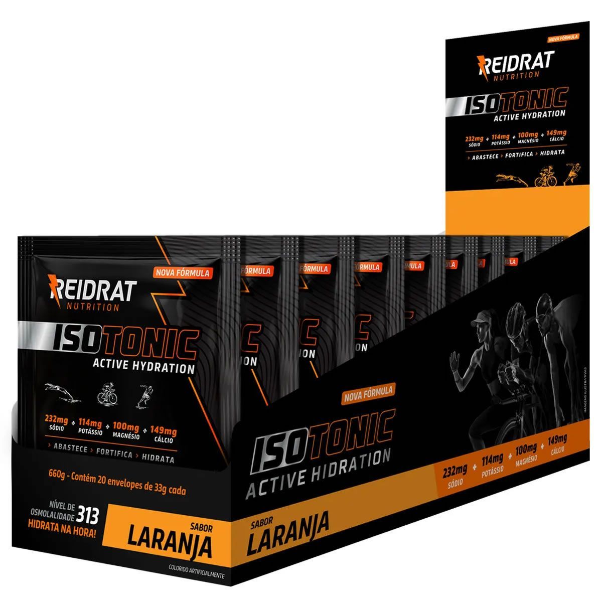 Isotonic Active Hydration - 20 Sach�s de 33g Laranja - Reidrat