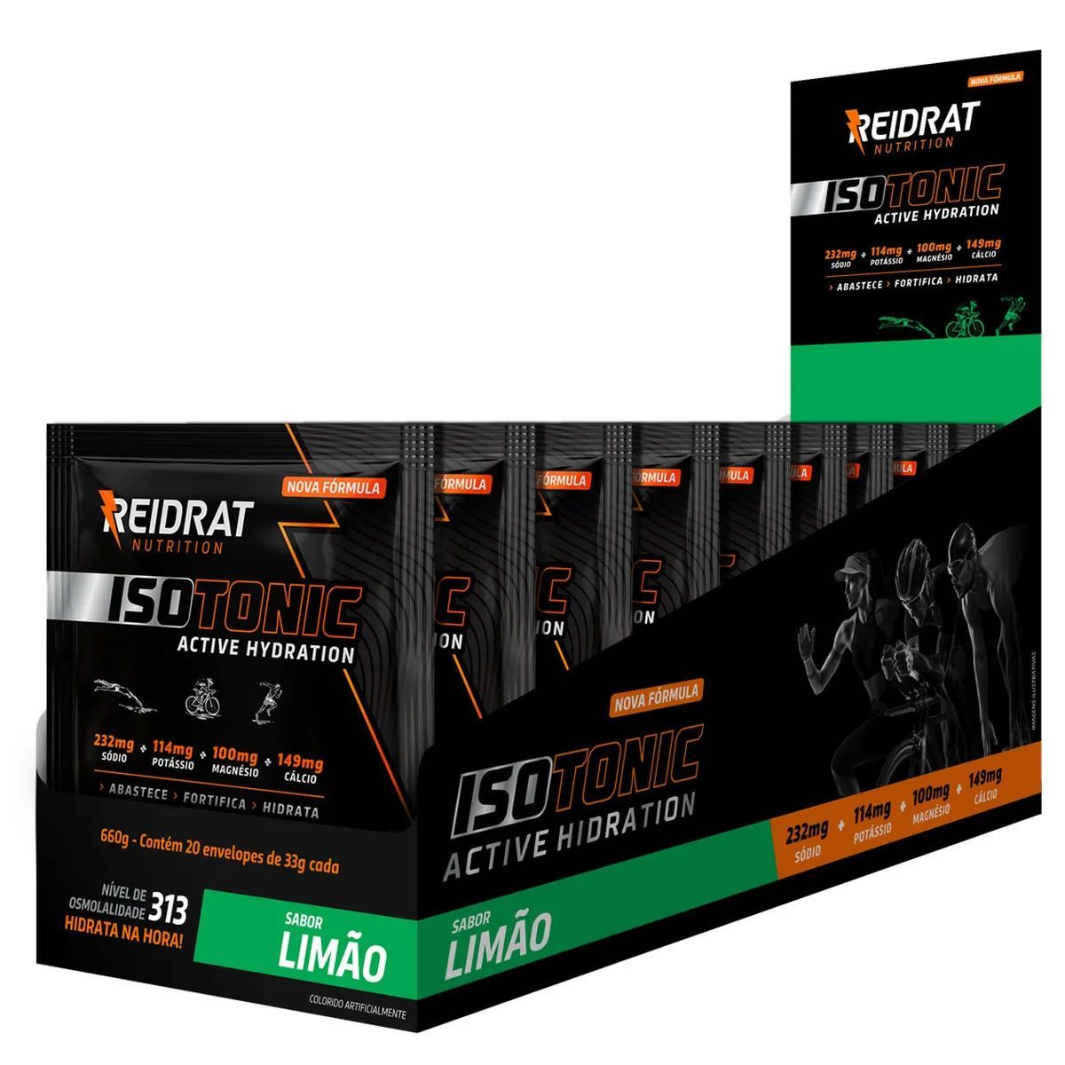 Isotonic Active Hydration - 20 Sach�s de 33g Lim�o - Reidrat