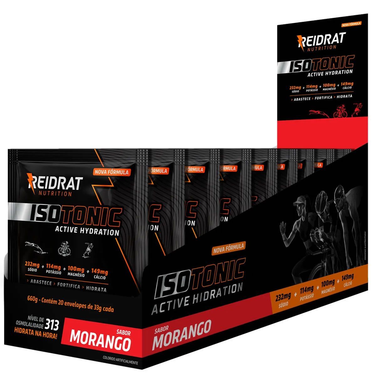 Isotonic Active Hydration - 20 Sach�s de 33g Morango - Reidrat