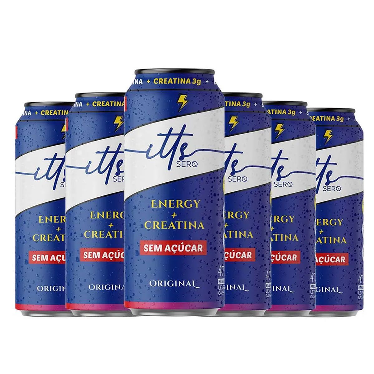 Itts Energy + Creatina Sem A�ucar - 6 Latas 473ml Original - Itts Sero