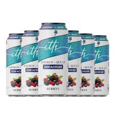 Itts Energy + Suco Sem A�ucar - 6 Latas 473ml Berrys - Itts Sero