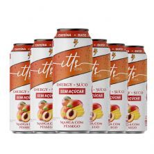 Itts Energy + Suco Sem A�ucar - 6 Latas 473ml Manga Com P�ssego - Itts Sero