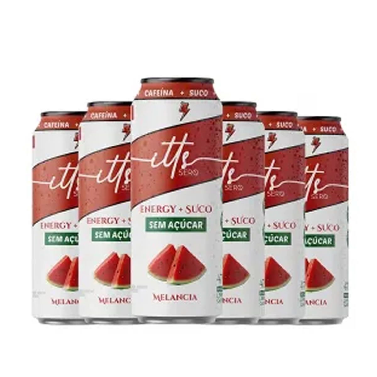 Itts Energy + Suco Sem A�ucar - 6 Latas 473ml Melancia - Itts Sero