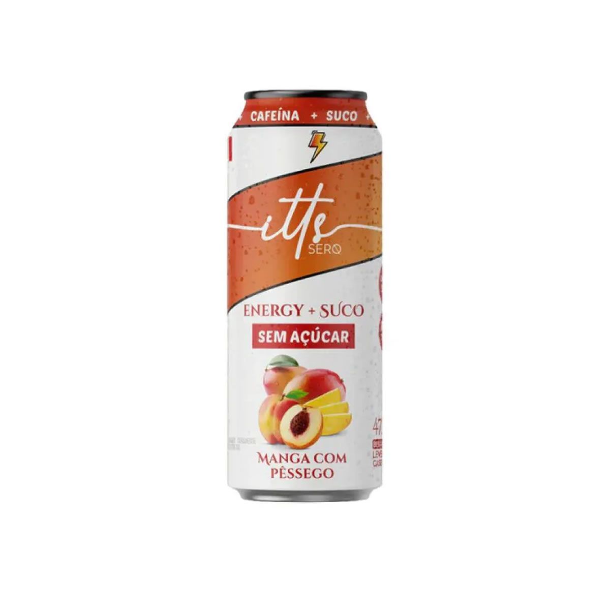Itts Energy + Suco Sem A�ucar - Lata 473ml Manga Com P�ssego - Itts Sero