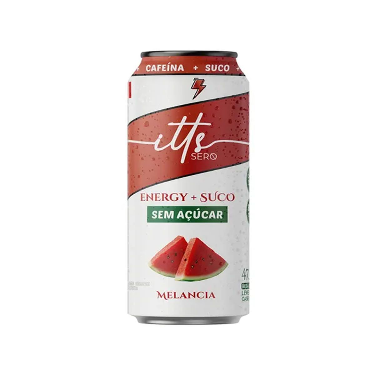 Itts Energy Sem A�ucar + Suco - Lata 473ml Melancia - Itts Sero
