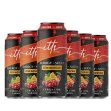 Itts Energy + Suco Sem A�ucar - 6 Latas 473ml Cereja Com Laranja - Itts Sero