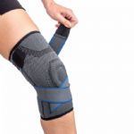 Joelheira Compress�o Articulada Relieve Almofadas em Gel - Tamanho G-GG Cinza  - Vollo
