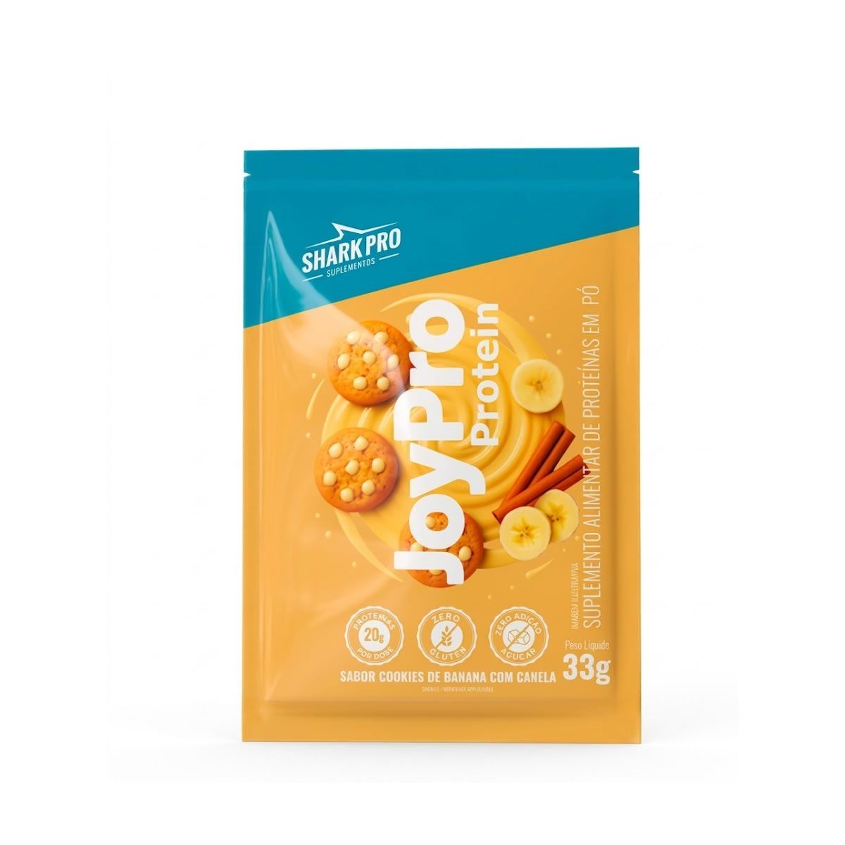 Joypro Protein - 1 Sach� 33g Cookies de Banana com Canela - Shark Pro