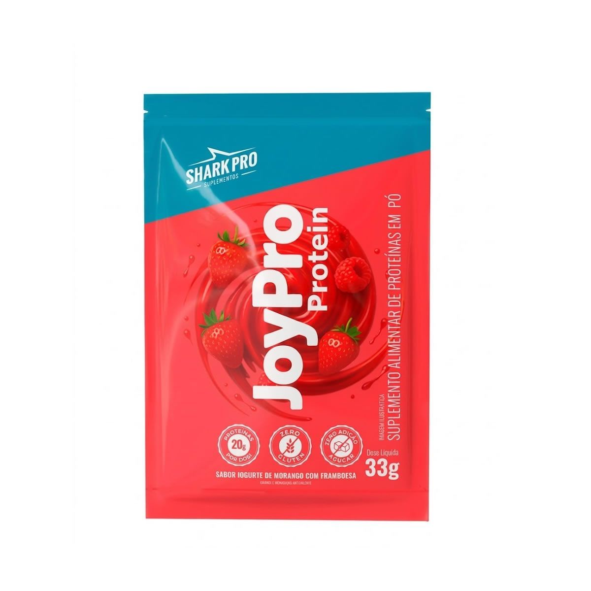 Joypro Protein - 1 Sach� 33g Iogurte de Morango com Framboesa - Shark Pro