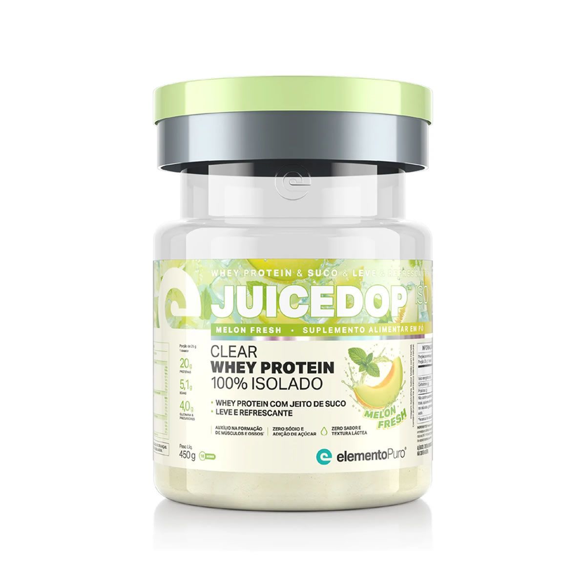 JuiceDop Whey Protein - 450g Melon Fresh - ElementoPuro